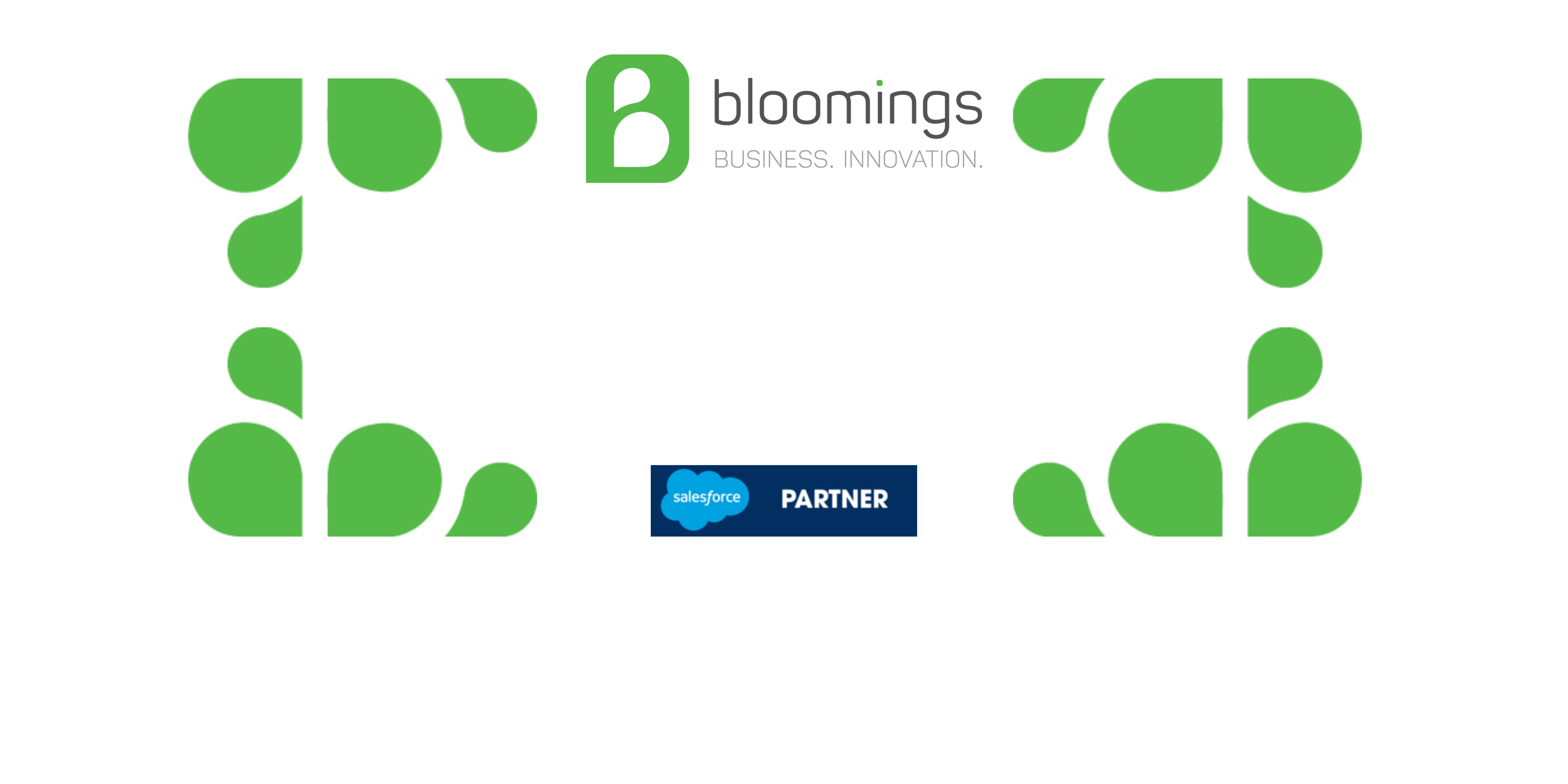 logo bloomings e logo salesforce partner